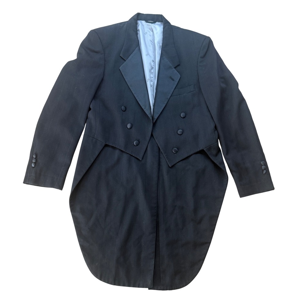 Christian Dior Monsieur Morning Coat Tailcoat Tuxedo Blazer Jacket 40 Black